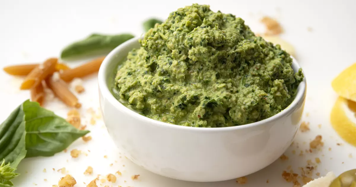 Recipe for Oil Free Spinach Basil Pesto