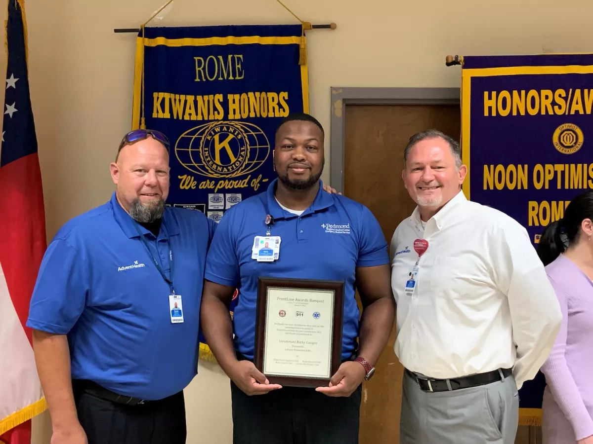 AdventHealth Redmond paramedic, Lieutenant Rickey Cooper, was selected to represent AdventHealth as the recipient of the FrontLine Award.