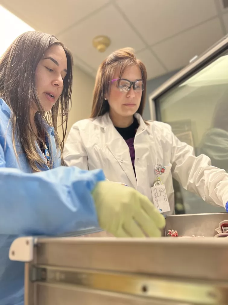 AdventHealth Team Members working at the lab