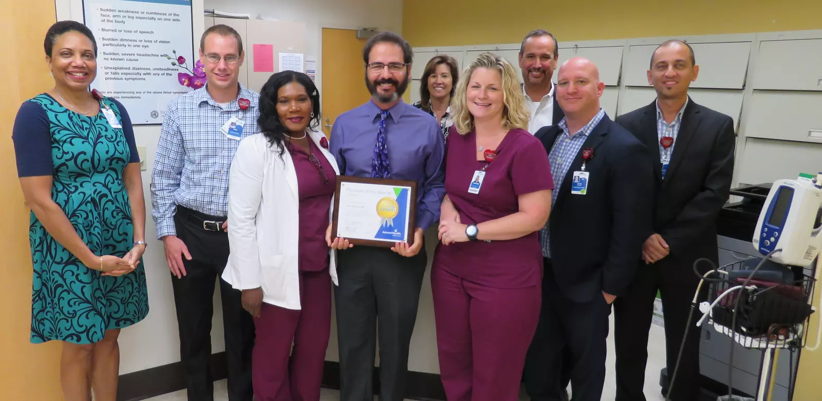 Neurologist Dr. Jose Garcia-Guerra was recognized as the physician of the quarter for AdventHealth Palm Coast. 