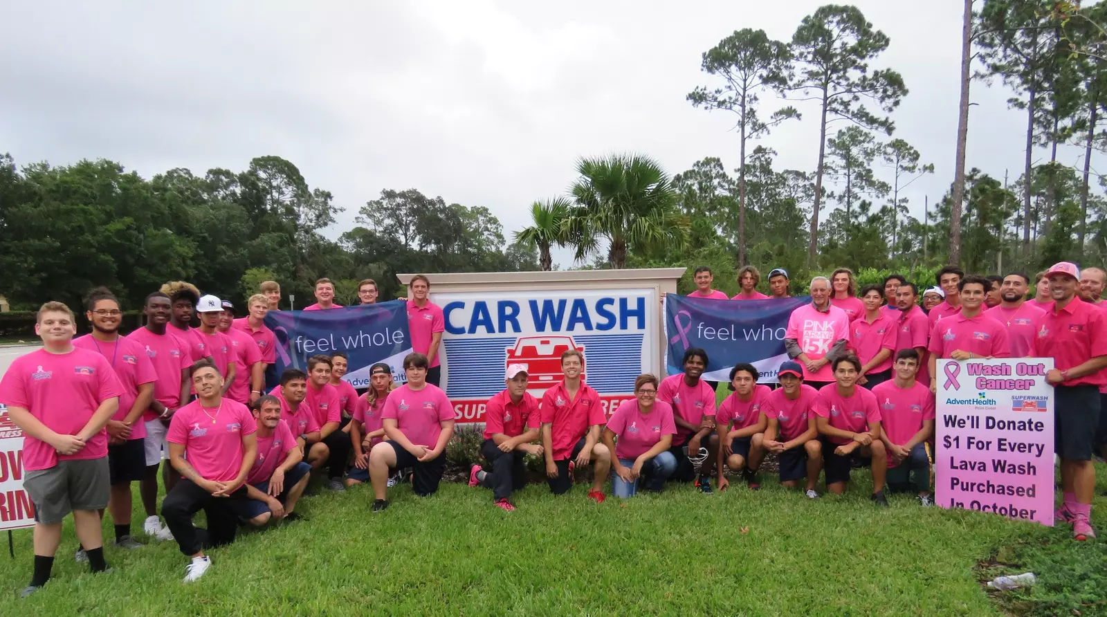 AdventHealth Teams Up with SuperWash Express to Combat Breast Cancer