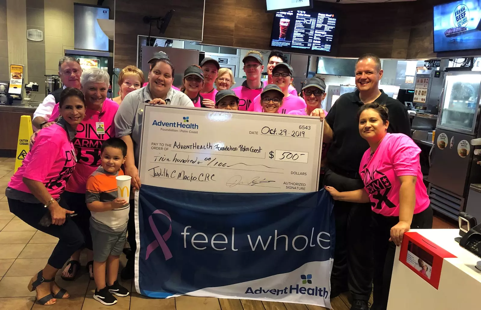 Local McDonald’s Supports AdventHealth Palm Coast’s Cancer Resource Center