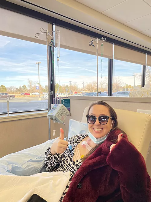 Jackie's first day of chemo