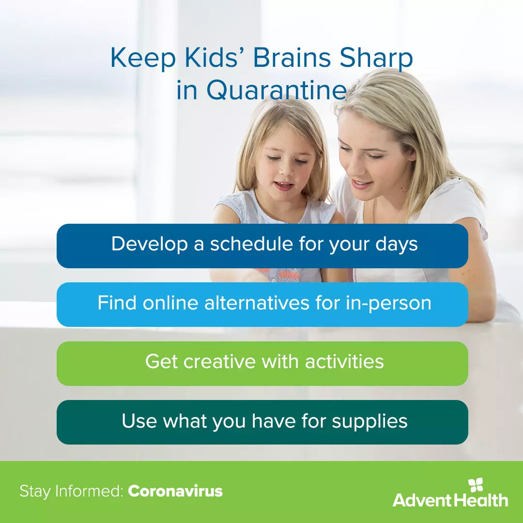 Infographic: Keep Kids' Brains Sharp in Quarantine