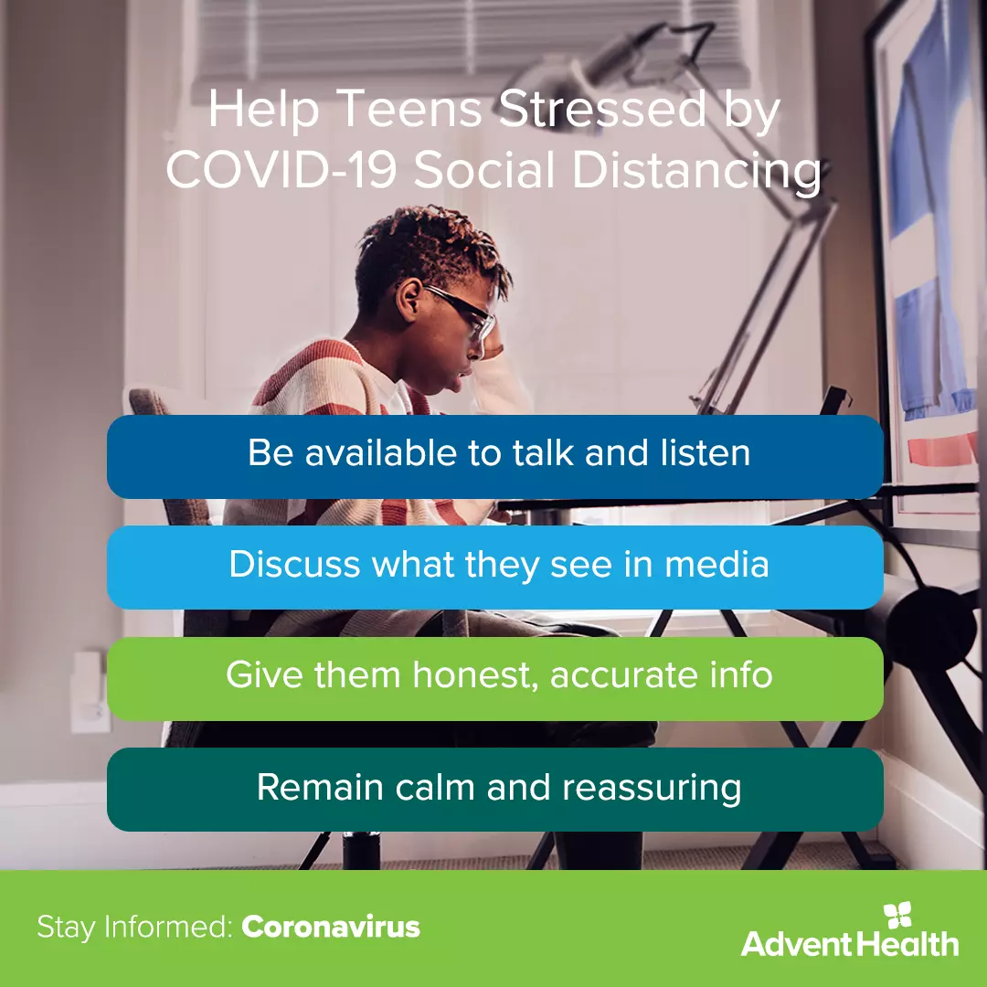 Infographic: Help Teens Stressed by COVID-19 Social Distancing