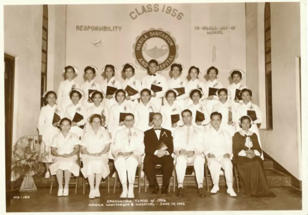 Lowe’s mother's 1956 graduation photo from the nursing program at Manila Sanitarium and Hospital — now Adventist Medical Center Manila.