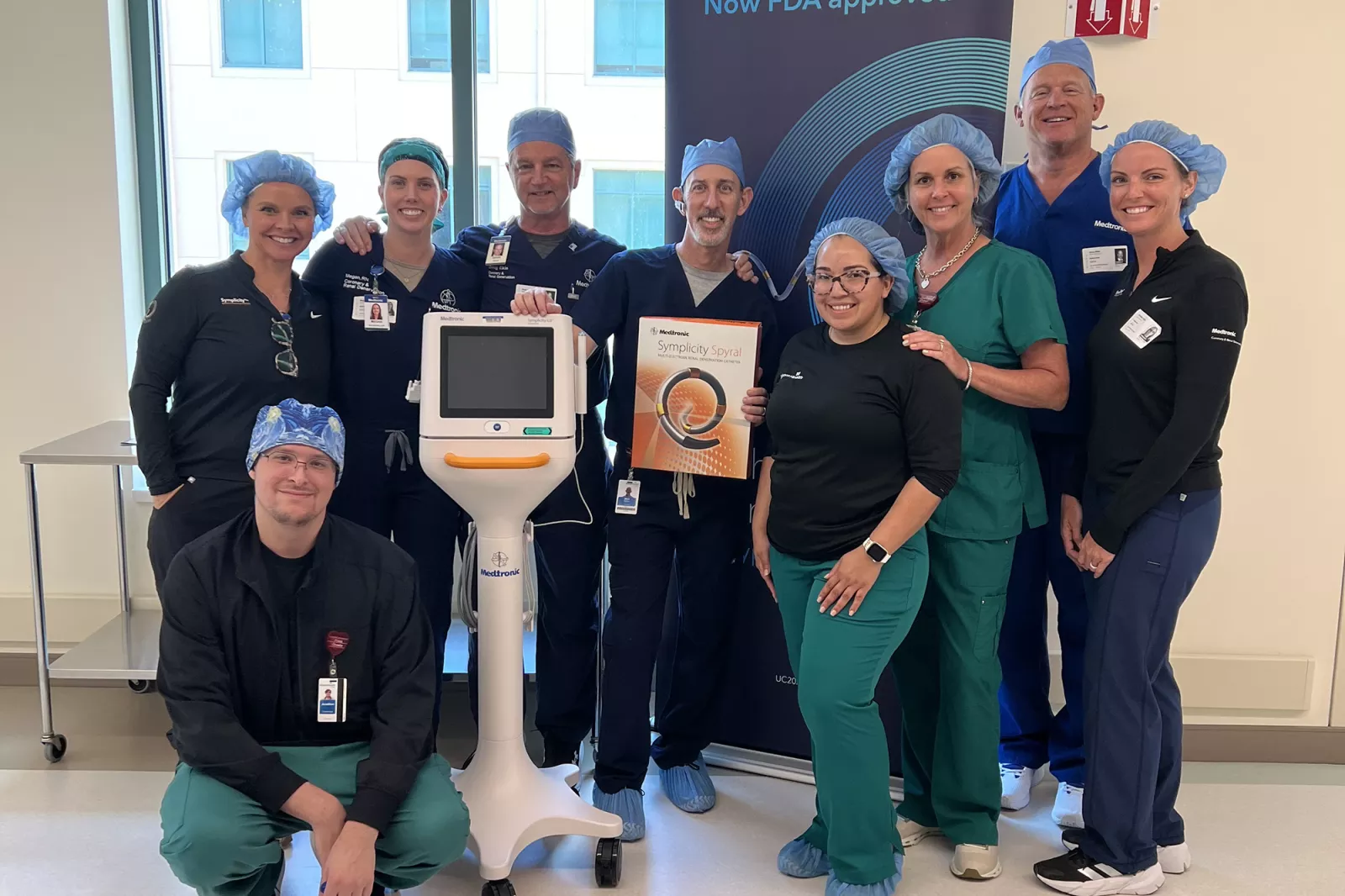 Dr. Mark Steiner and the AdventHealth team perform the first commercial renal denervation procedure in the Central Florida market on May 21, 2024. 