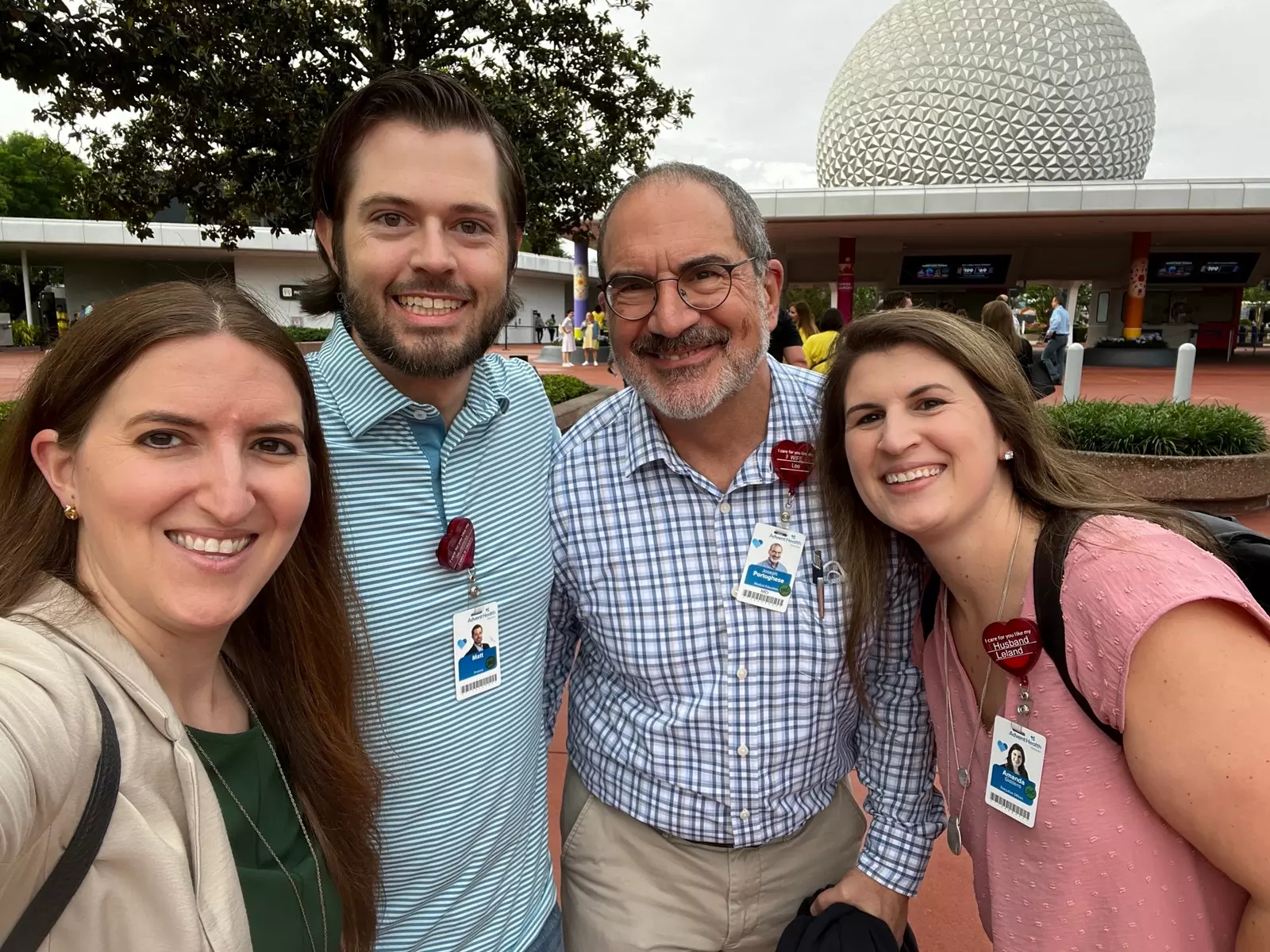 Members of the Portoghese family enjoy a day at Epcot.