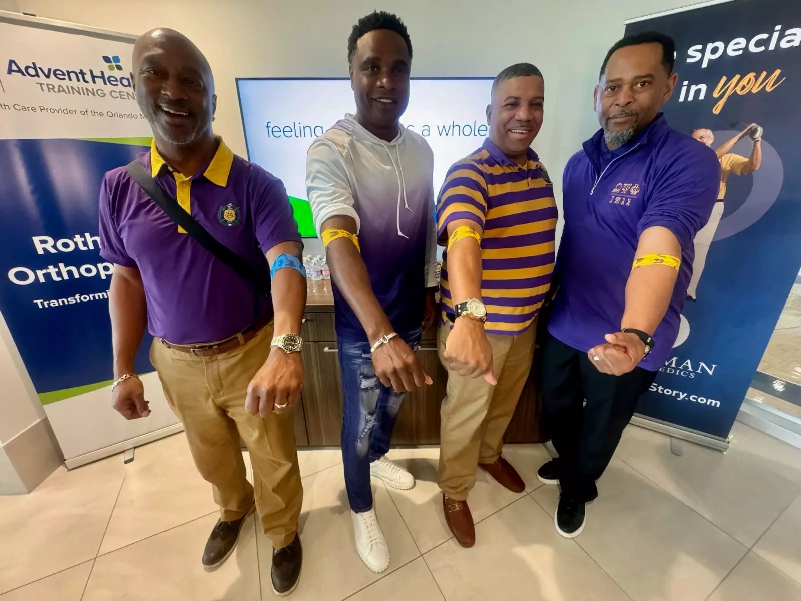 AdventHealth hosted a prostate cancer education event at the AdventHealth Training Center in partnership with Omega Beta Beta, the Eatonville chapter of Omega Psi Phi Fraternity.