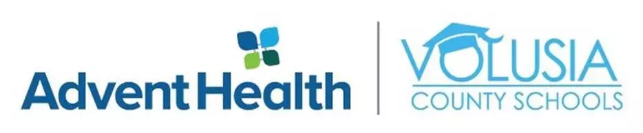 AdventHealth and Volusia County School Logos