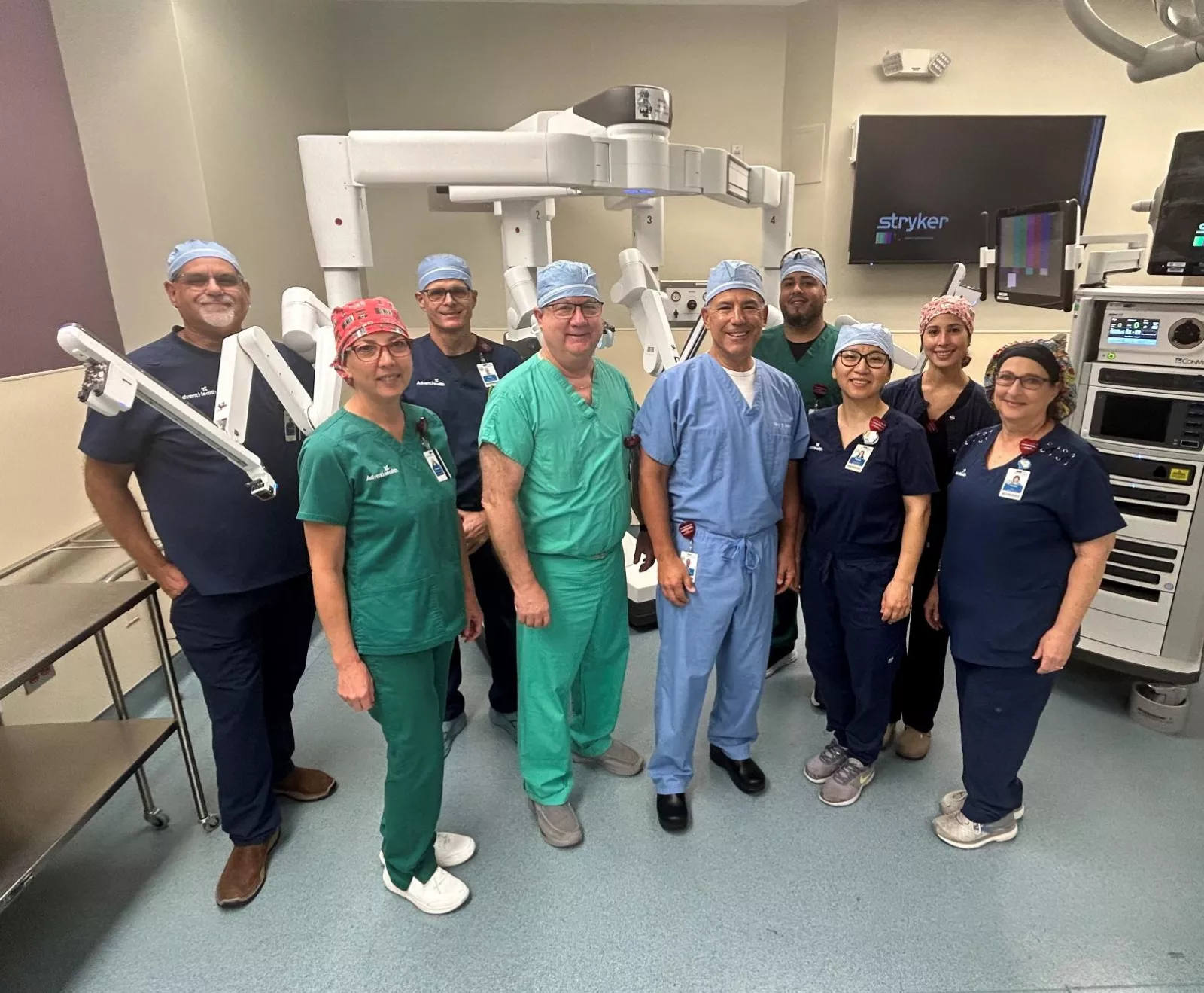 AdventHealth Waterman heart robotic surgery team