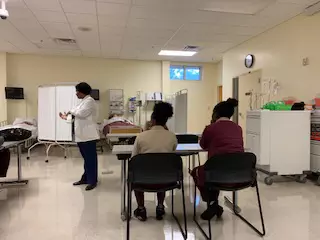 Nurses listening to a lecture 