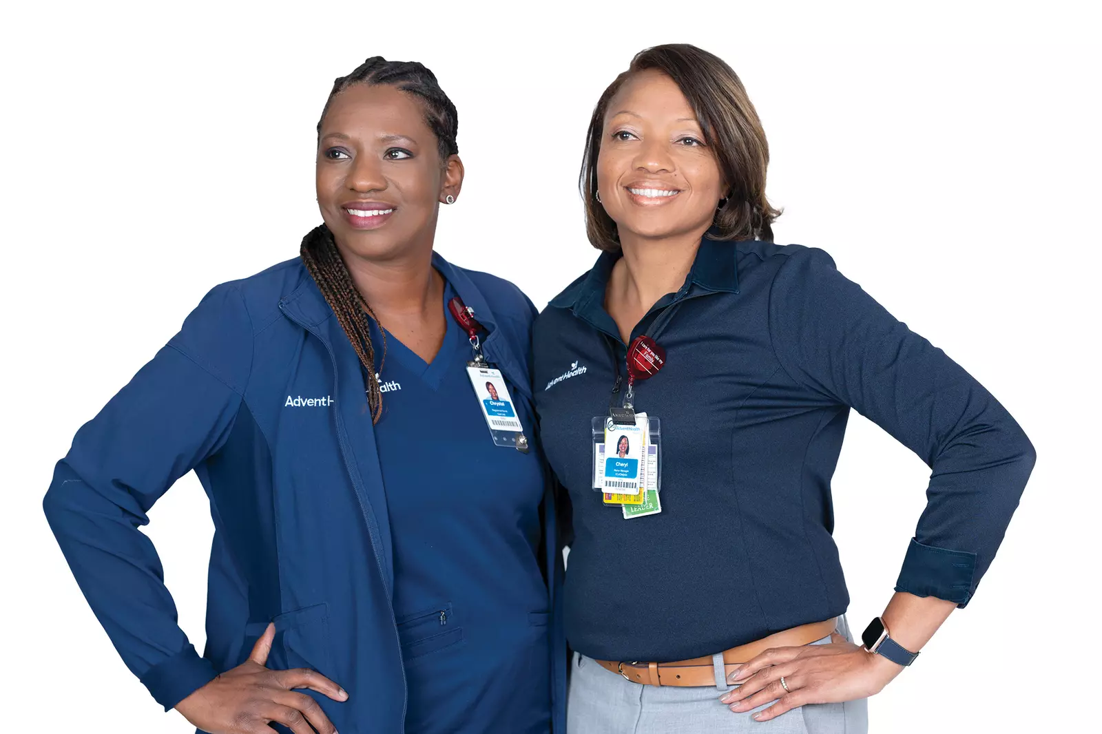 Nurses Chrystal Moore and Cheryl Canty