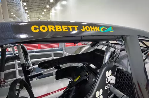 Corbett John NASCAR Name on car