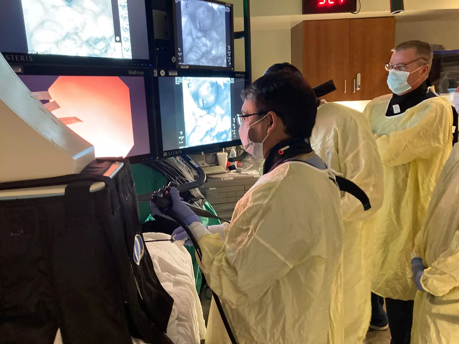 Dr. Muhammad K. Hasan performing an endoscopic procedure at AdventHealth Center for Interventional Endoscopy.