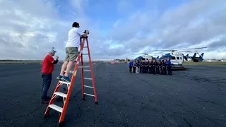 Vertical Magazine takes group photo of AdventHealth's Flight 1 team