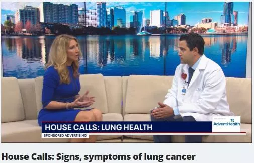 Dr. Christian on FOX35 talking about lung health.