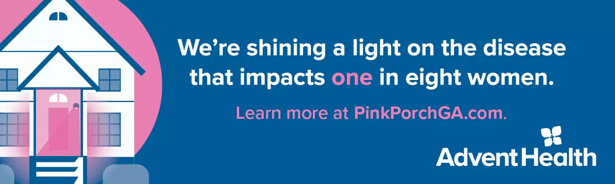 graphic that says we're shining a light on the disease that impacts one in eight women.