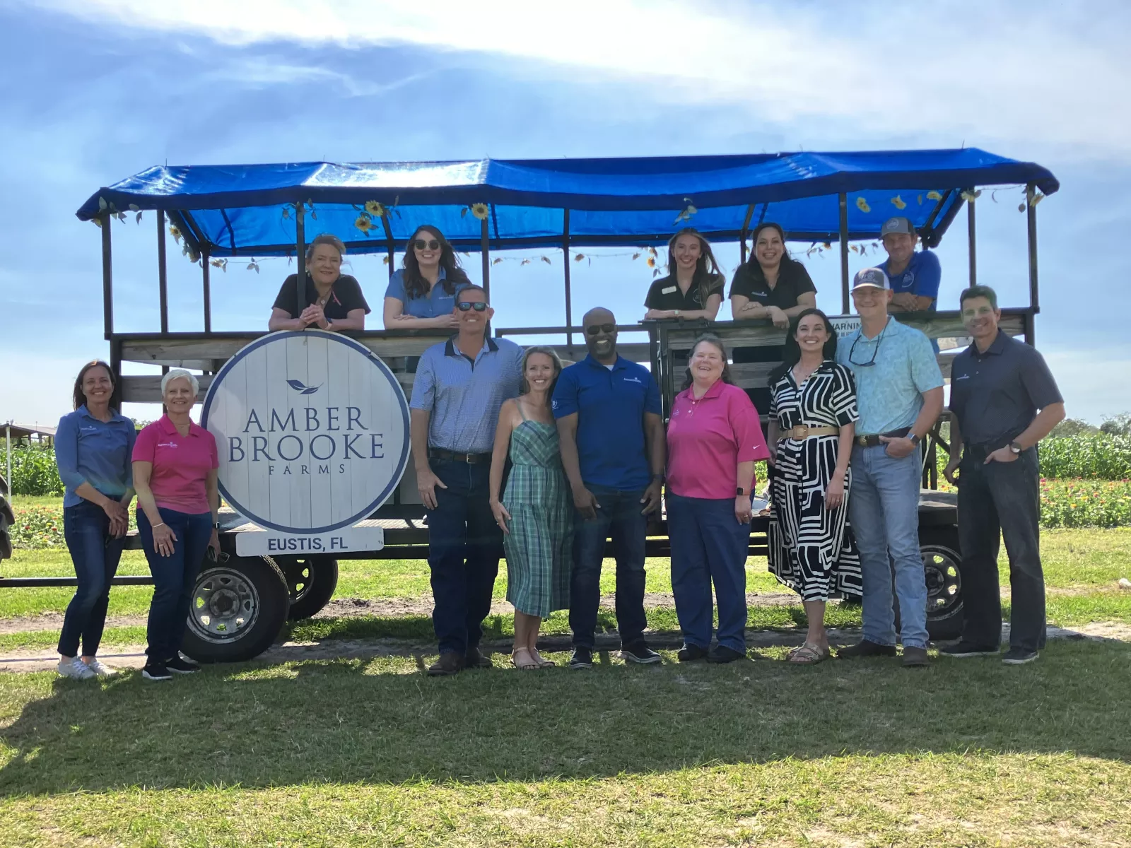 AdventHealth Waterman leaders celebrate partnership with Amber Brooke Farms.
