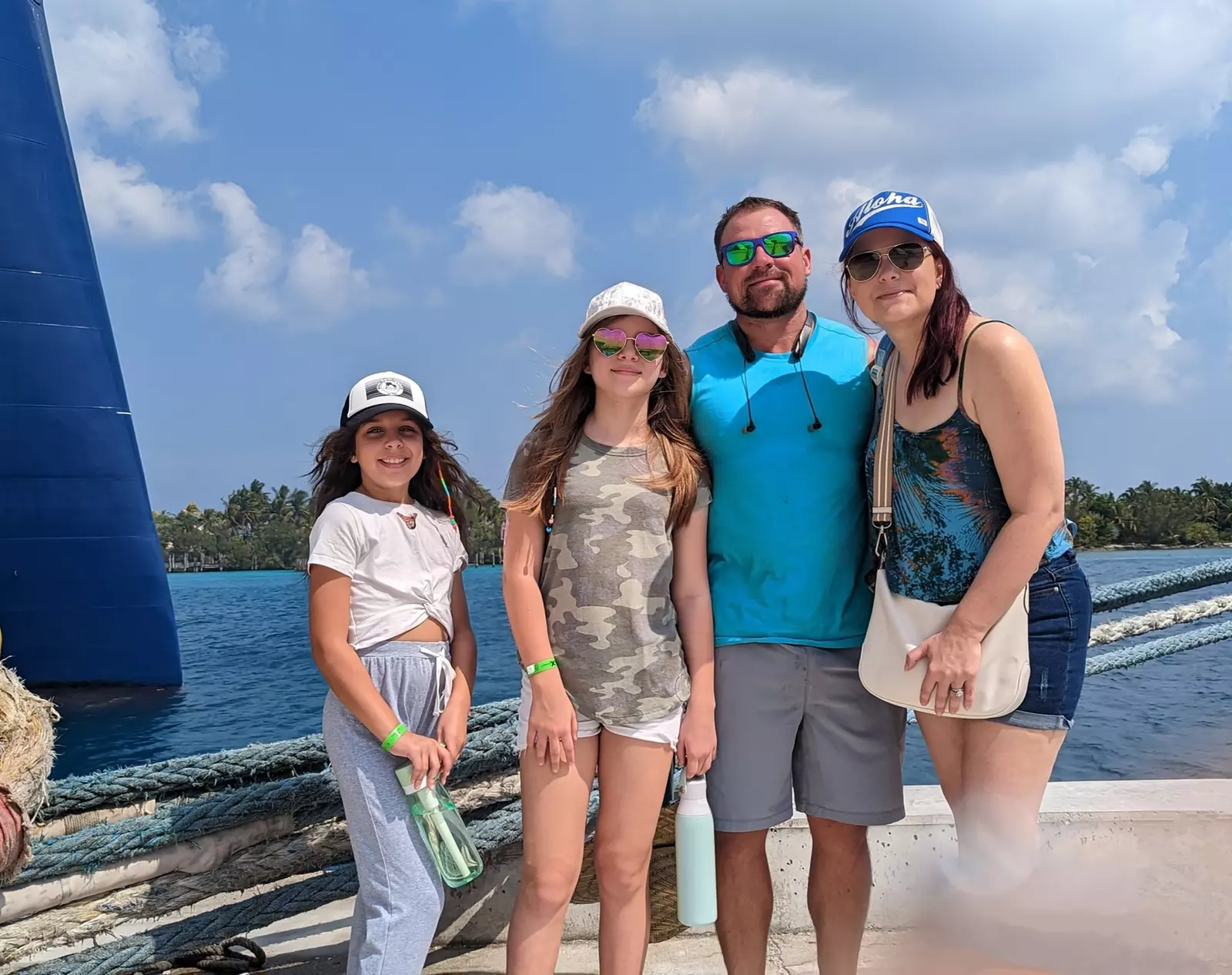 Samantha Arceneaux and her family on a recent cruise to the Bahamas in March 2023.