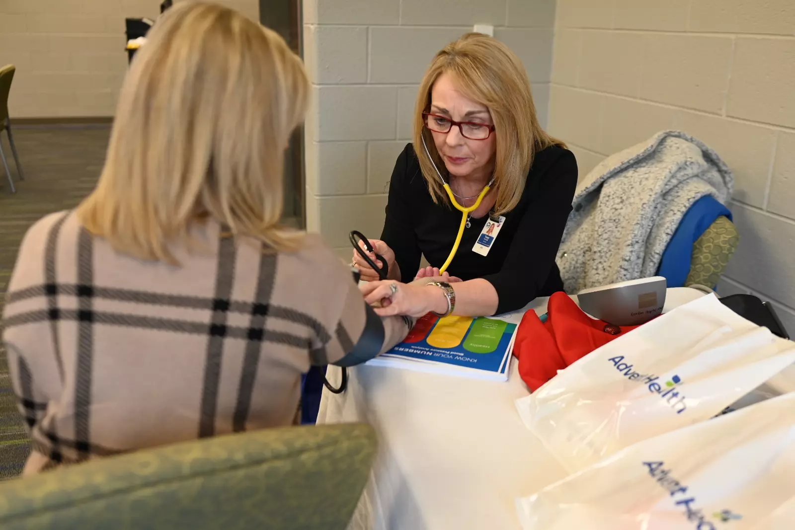 Tracy Farriba conducted blood pressure checks across Gordon County
