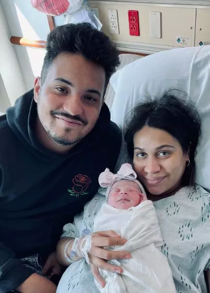 Annabelle Rodriguez, the first baby born in 2023 at AdventHealth Winter Park.