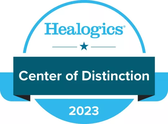 2023 Healogics® Center of Distinction for Wound Care badge.