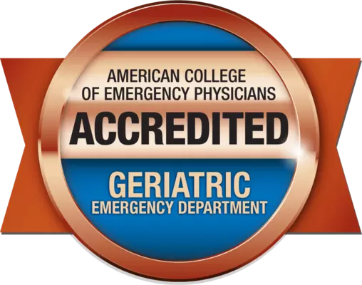 American College of Emergency Physicians Geriatric Emergency Department Bronze Accreditation badge.