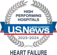AdventHealth Orlando is recognized by U.S. News & World Report as a high performing hospital.