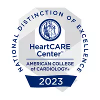National Distinction of Excellence HeartCARE Center by the American College of Cardiology for 2023.