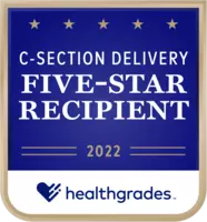 Healthgrades Five-Star Recipient for C-Section Delivery badge.