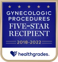 Healthgrades Five-Star Recipient for Gynecologic Procedures badge.