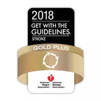 Get With The Guidelines Stroke Gold Plus Achievement Award by the American Heart Association/American Stroke Association.