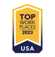 Top Workplaces USA 2023 logo.